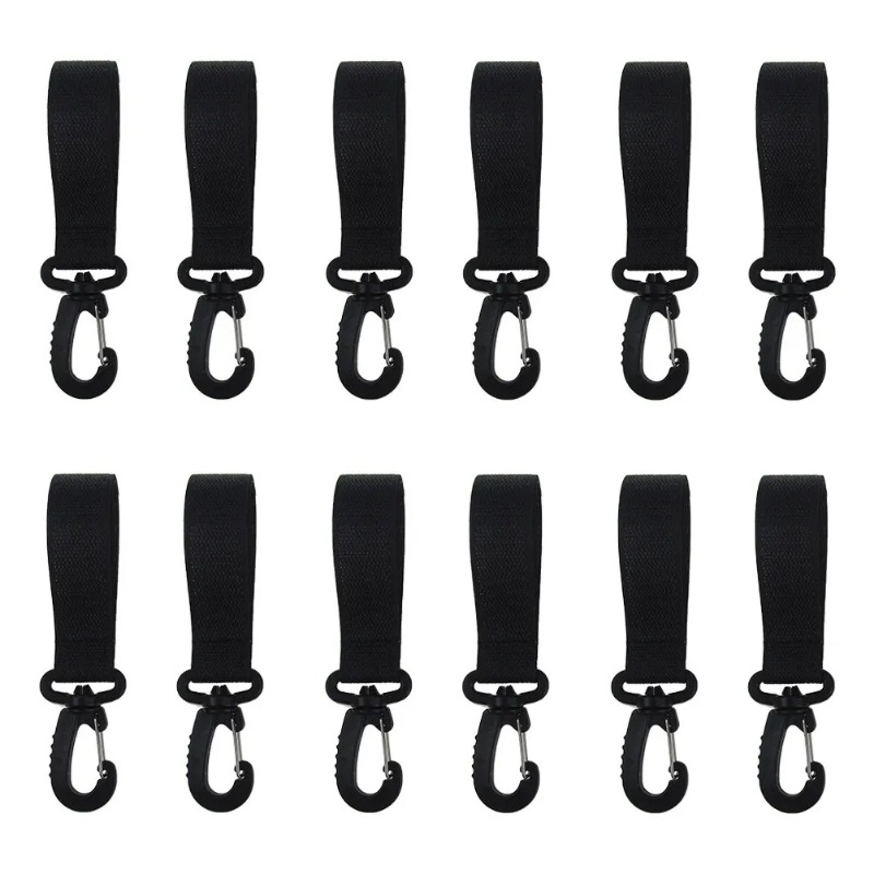 Baby Nursery Cart - 12Pcs Baby Stroller Hooks Rotatable Hanging