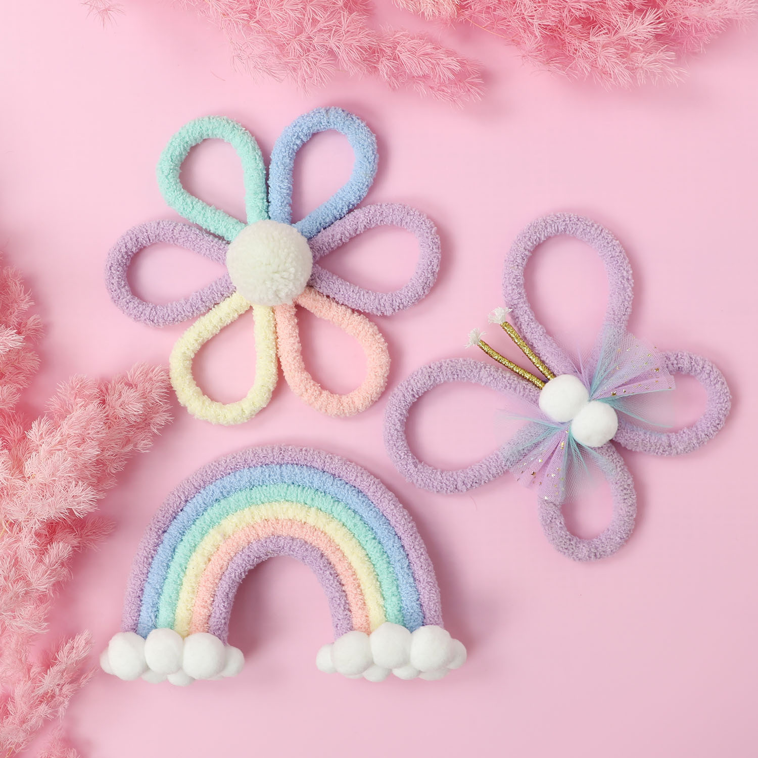 Baby Nursery Girl Room - Nordic Rainbow Daisy Flower Butterfly Boho
