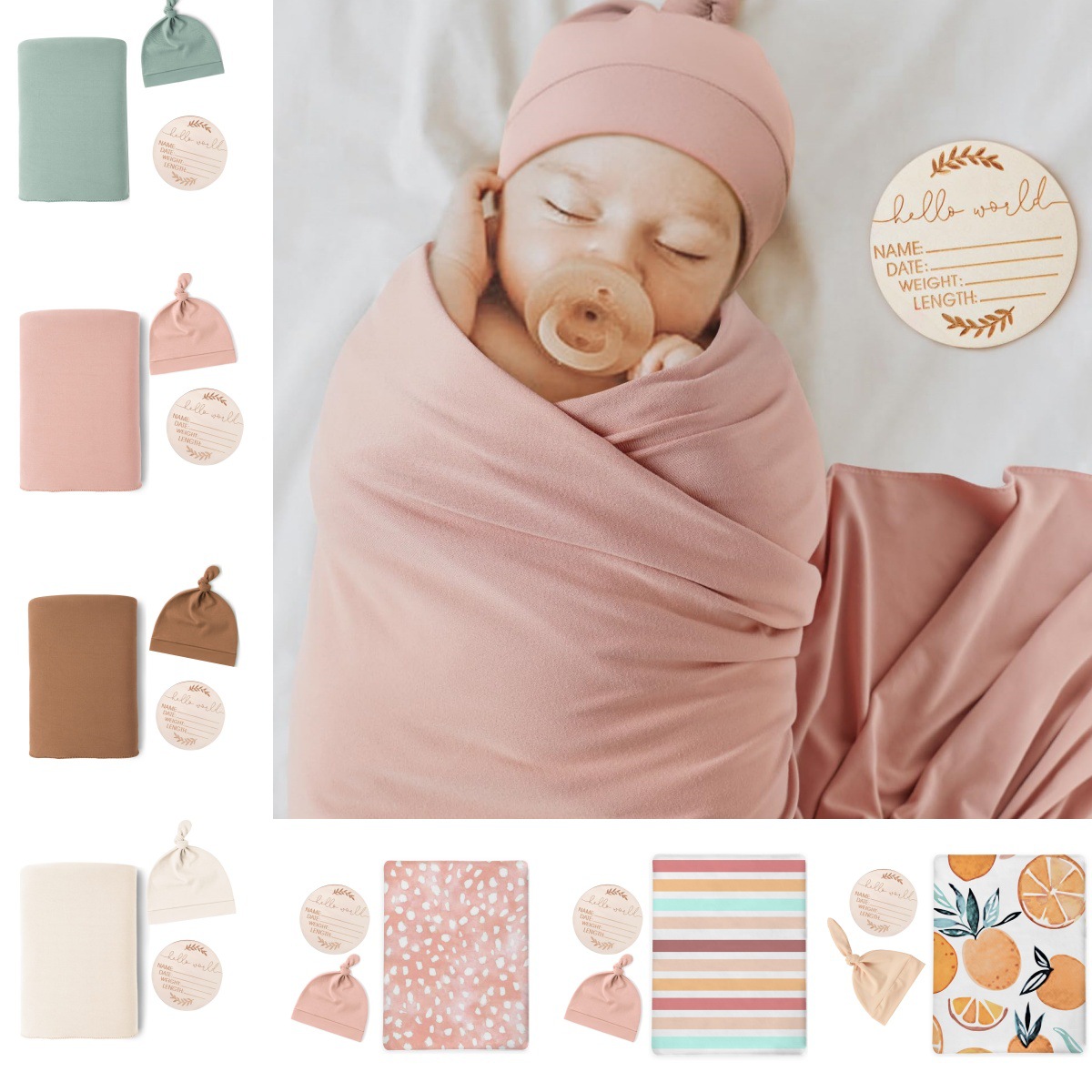 Baby Nursery Sets - Newborn Baby Receiving Blanket with Matching