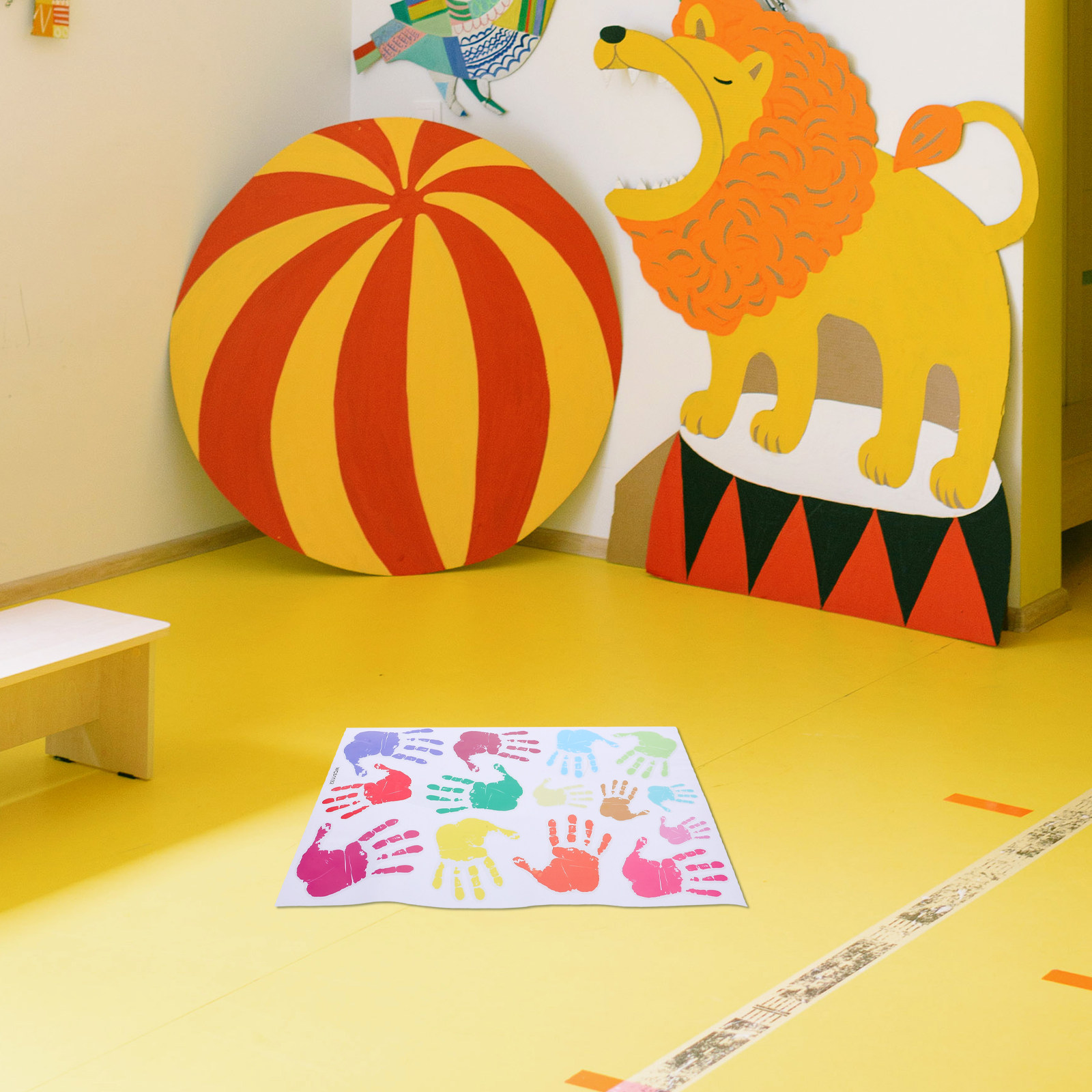 Wall Decal Nursery - Colorful H print Wall Stickers PVC