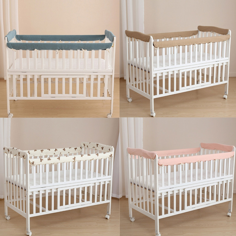Bed Rail Toddler - 4 PCs Cotton Baby Bed Bumpers