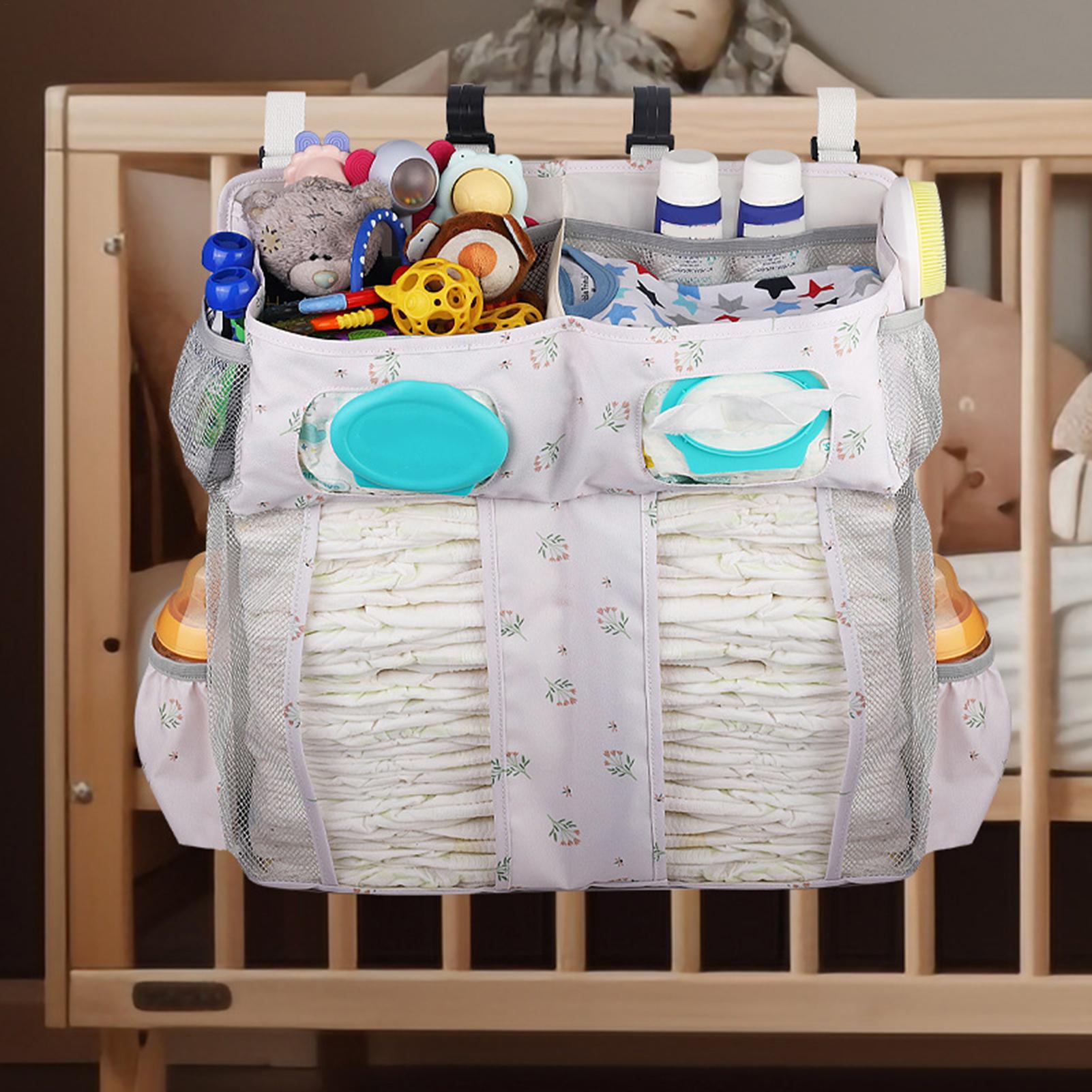 Baby Nursery Backpack - Hanging Baby Crib Storage Bag Infant
