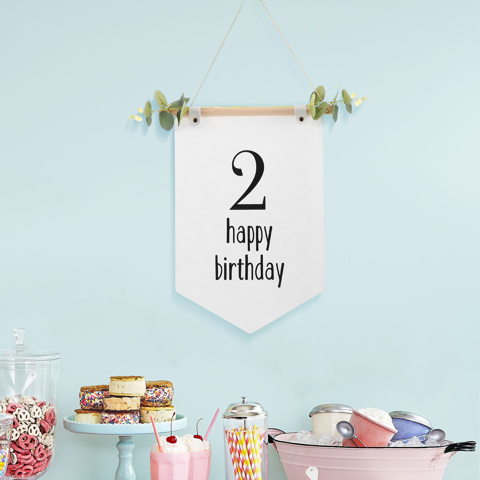 Felt Birthday Banner Baby Show - Baby Nursery Mountain Theme recension och pris