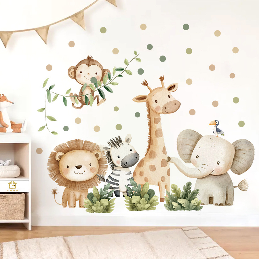 Boho Forest Animals Wall Stick - Baby Nursery Girl Room recension och pris