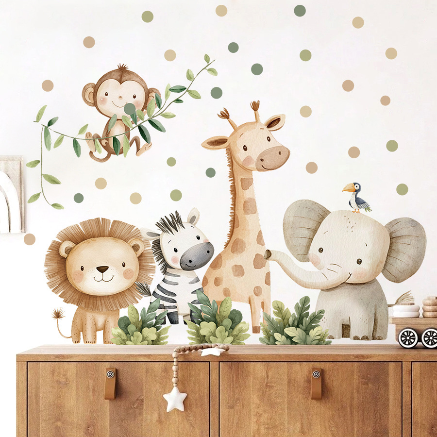 Boho Forest Animals Wall Stick - Baby Nursery Girl Room recension och pris