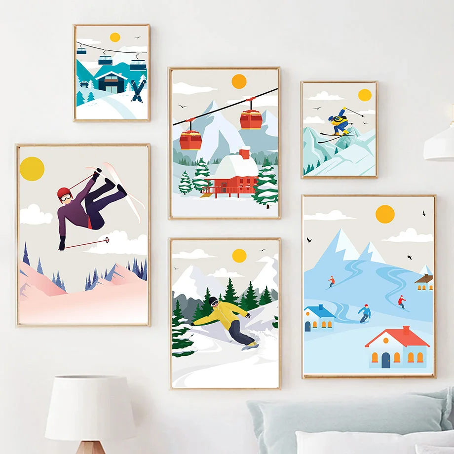 Minimalist Snow Mountain Canva - Baby Nursery Mountain Theme recension och pris