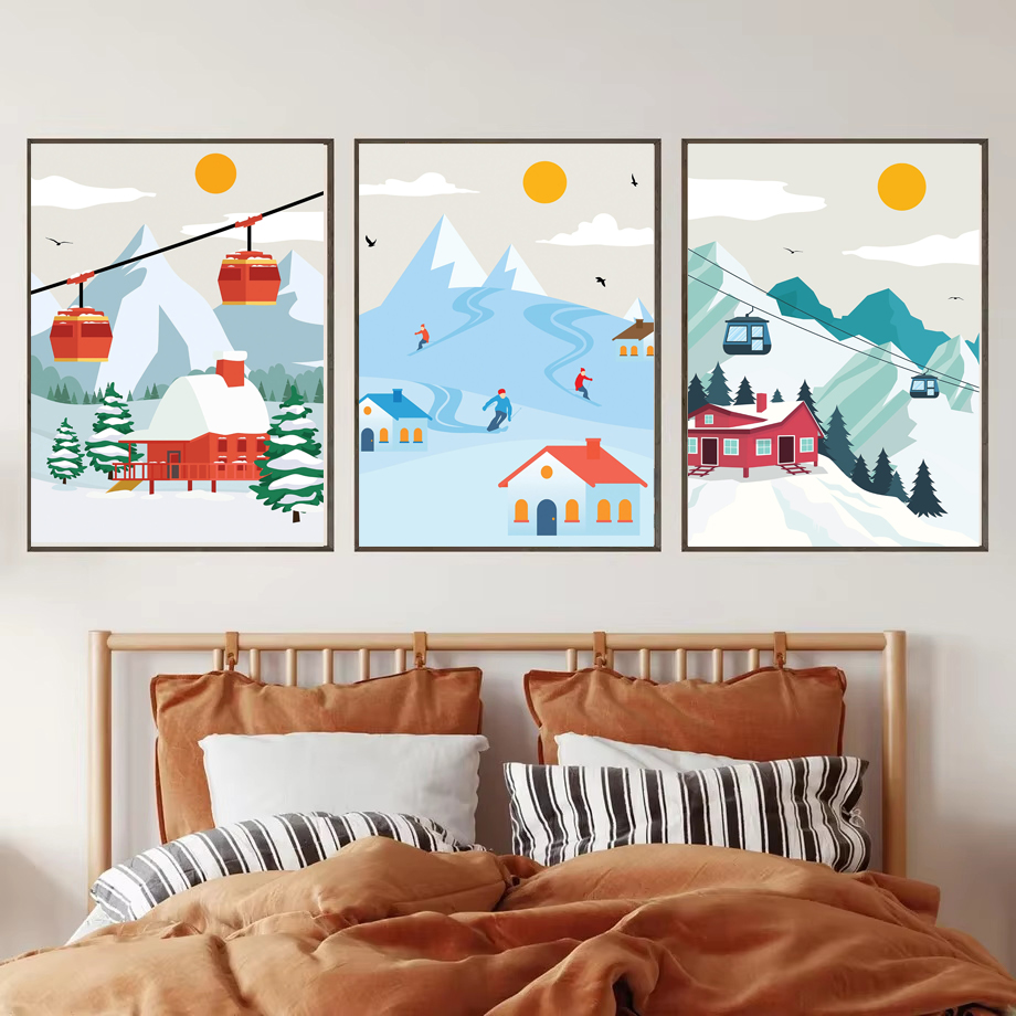 Minimalist Snow Mountain Canva - Baby Nursery Mountain Theme recension och pris