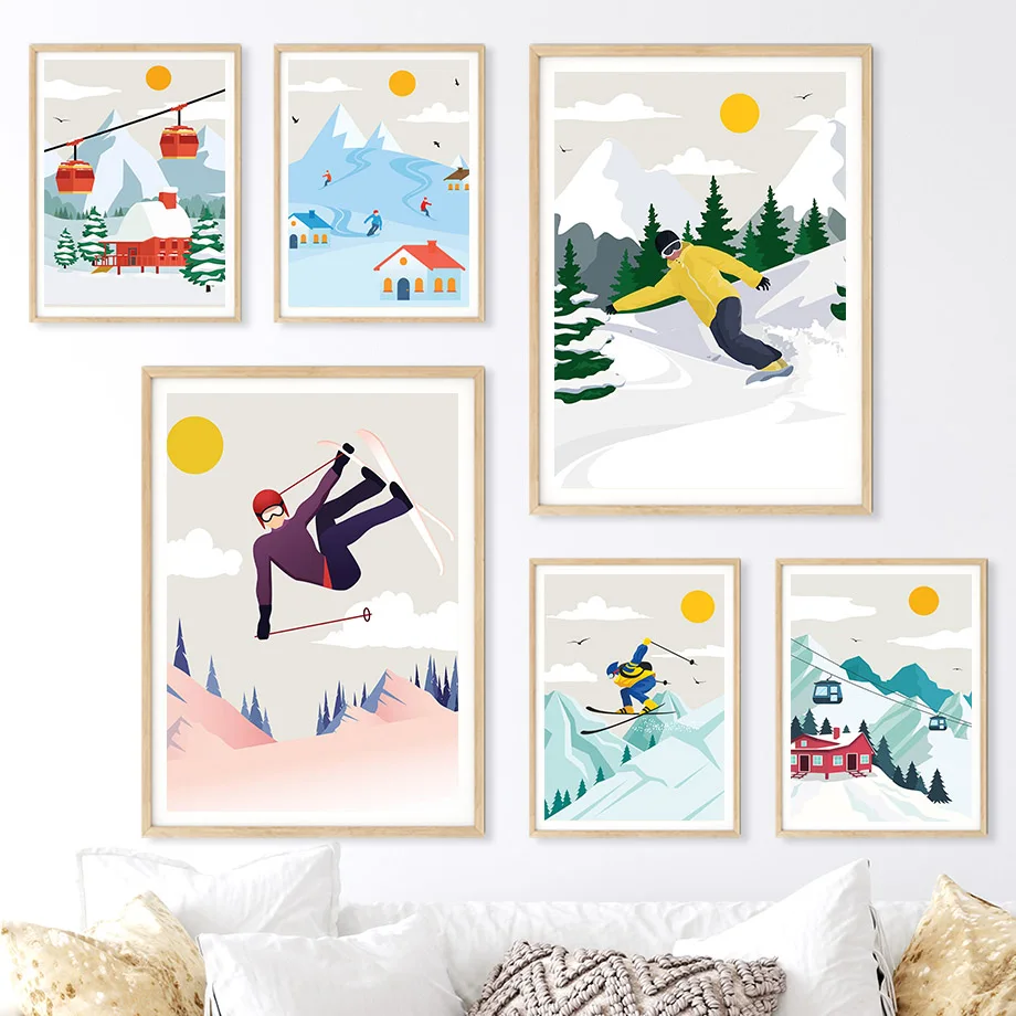 Minimalist Snow Mountain Canva - Baby Nursery Mountain Theme recension och pris