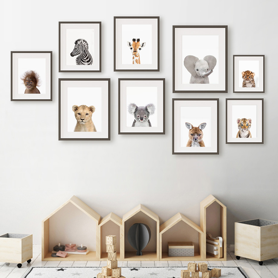 Baby Animal Nursery Wall Art P - Baby Zoo Nursery recension och pris
