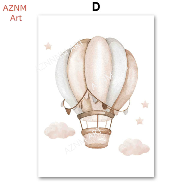 Elephant Balloon Rainbow Moon  - Baby Nursery Posters recension och pris