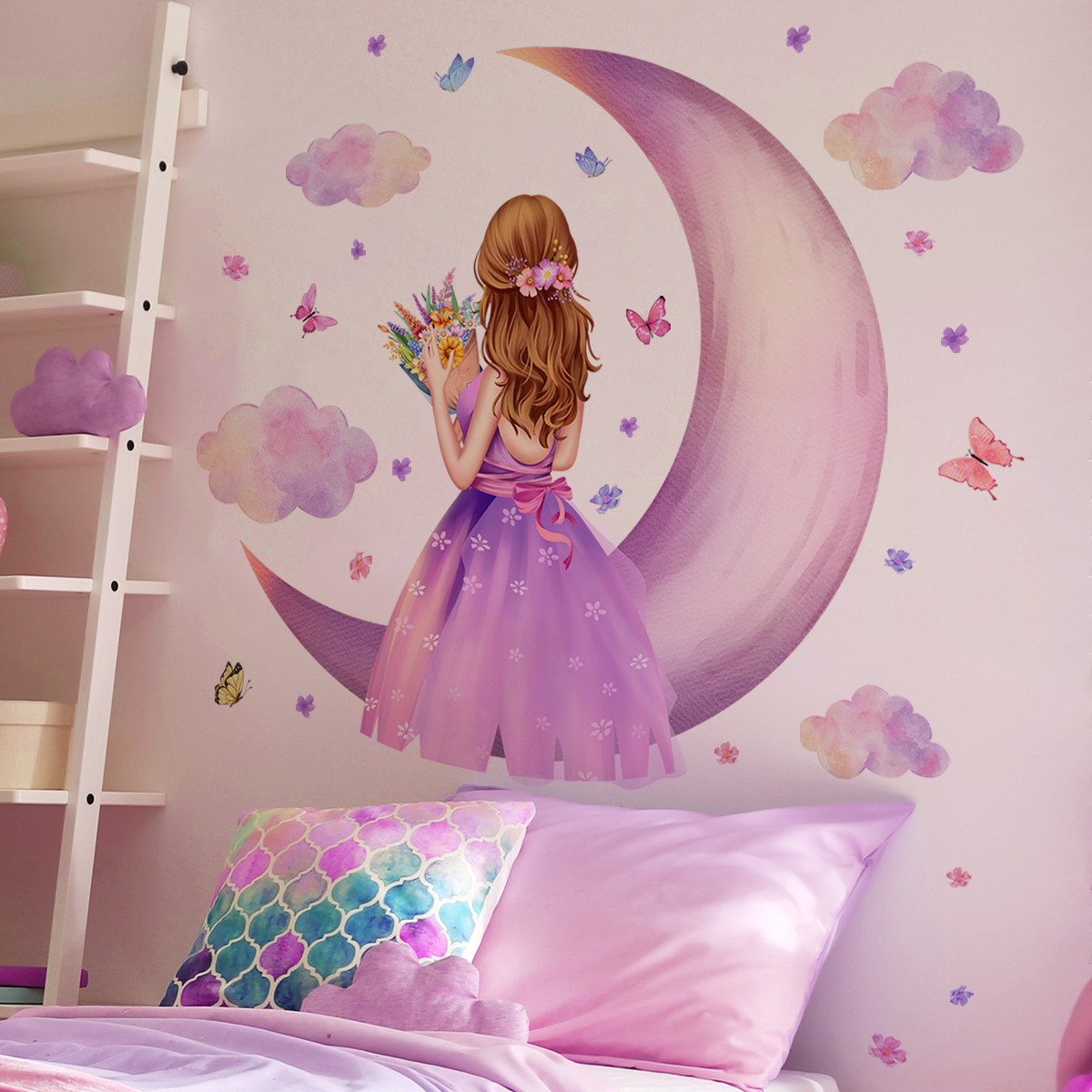 Large Girl Vinyl Tile Child Wa - Baby Nursery Ideas Girl recension och pris