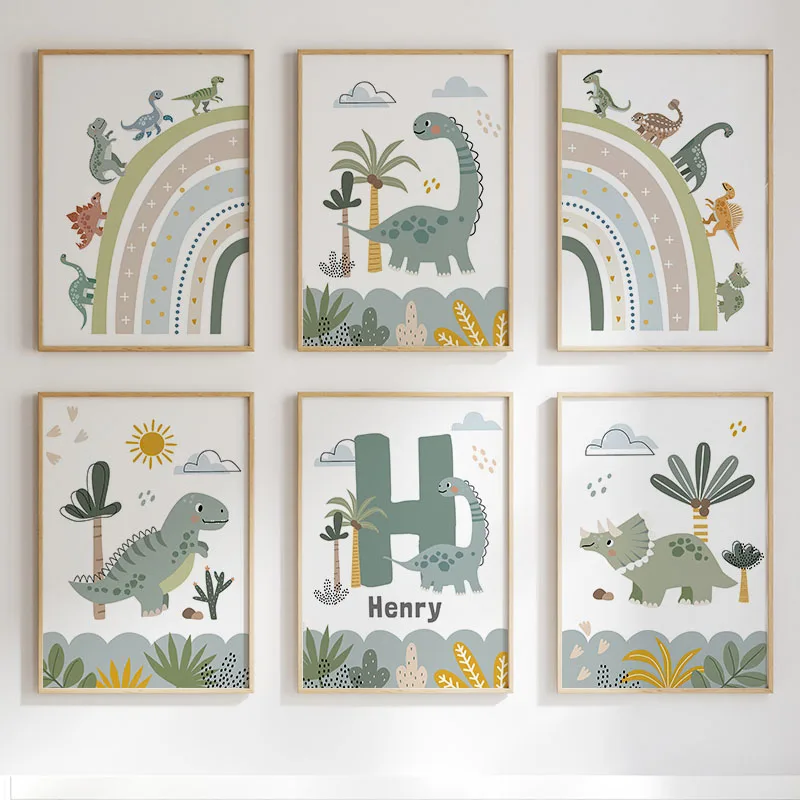 Cute Dinosaur T-Rex Brachiosau - Baby Nursery Posters recension och pris