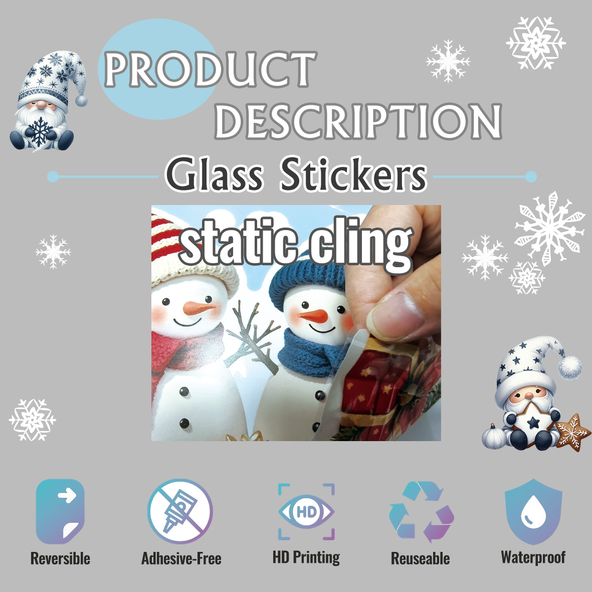 ​Christmas Window Stickers Sno - Wall Decal Nursery recension och pris