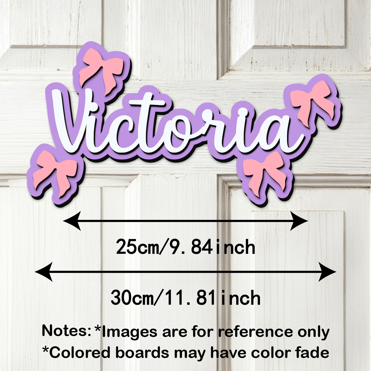 Personalized Bow Accent Wooden - Baby Nursery Accent Wall recension och pris