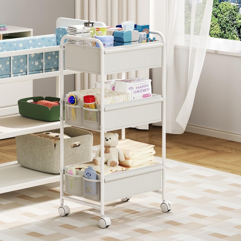 3-Tier Rolling Diaper Cart, Mu - Baby Nursery Cart recension och pris