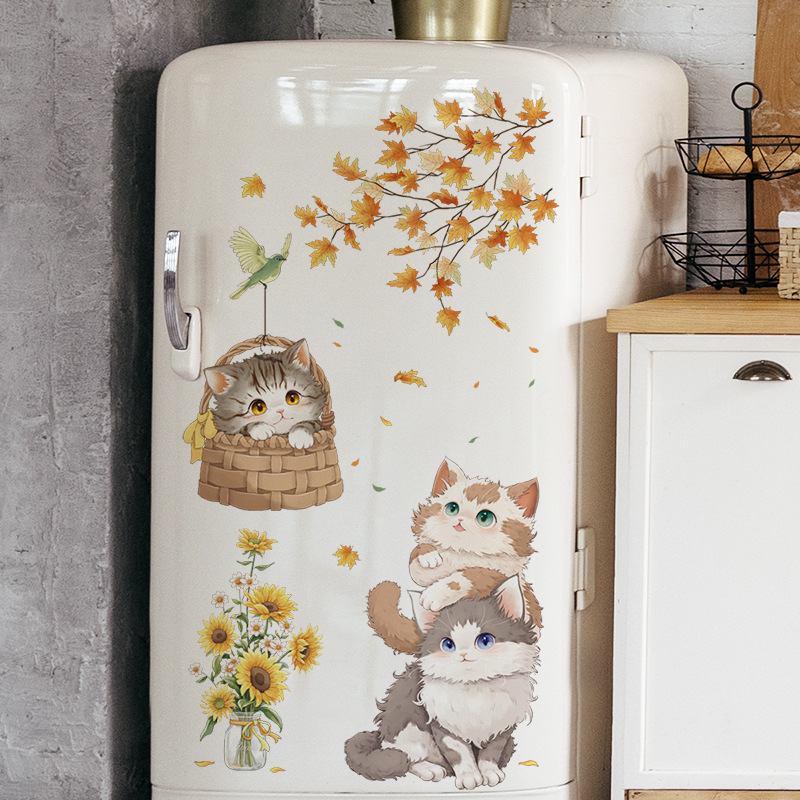 Cute Cat Vinyl Child Wall Stic - Baby Nursery Ideas Girl recension och pris