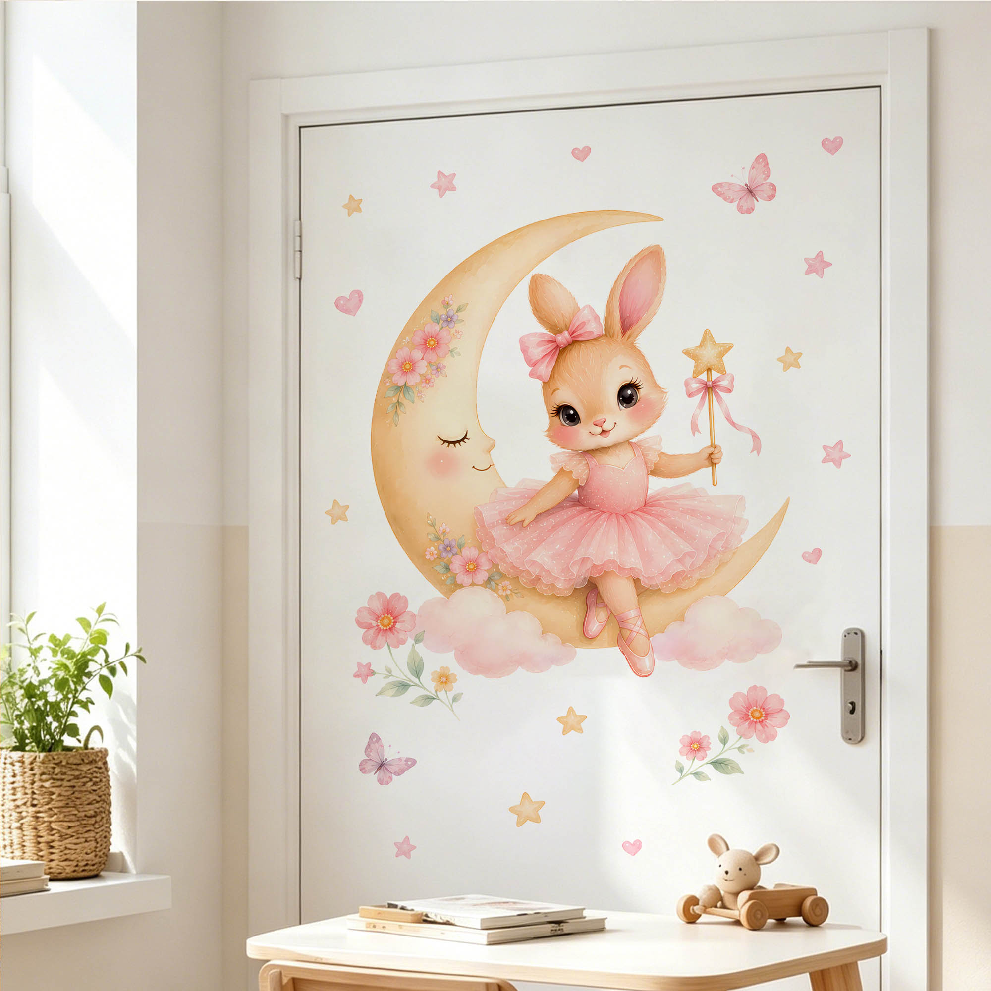 Watercolor Ballerina Bunny Moo - Baby Nursery Girl Room recension och pris