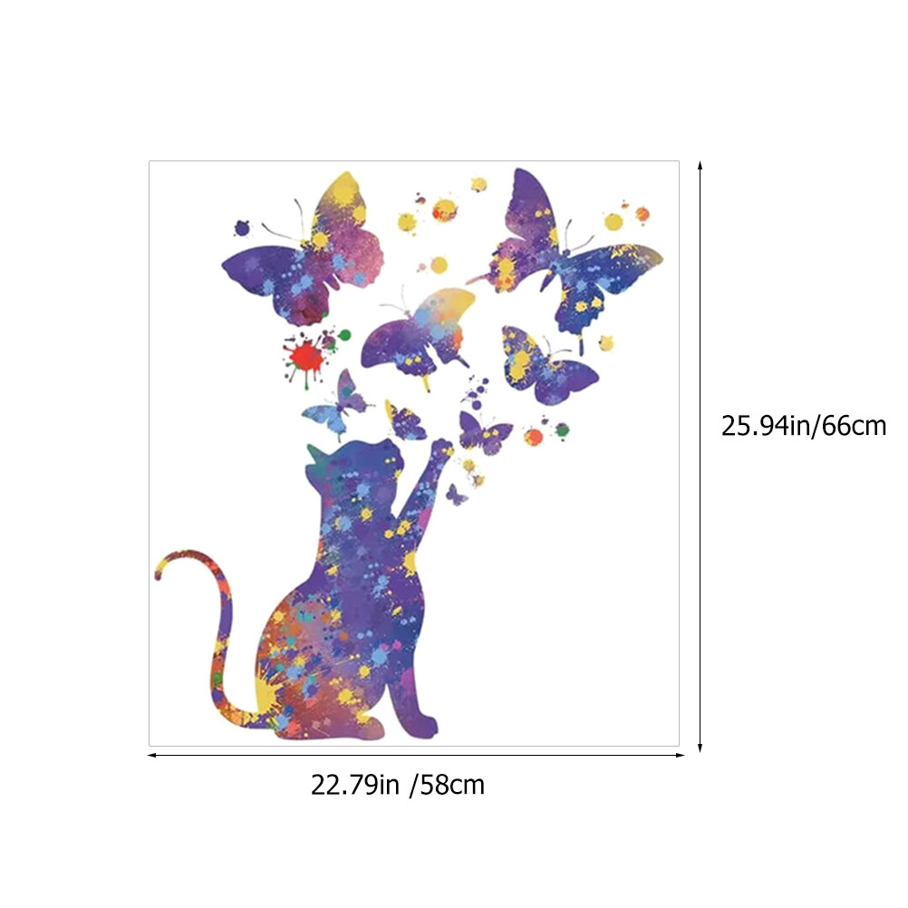 2 Sheets Cat Decal for Wall Bu - Wall Decal Nursery recension och pris