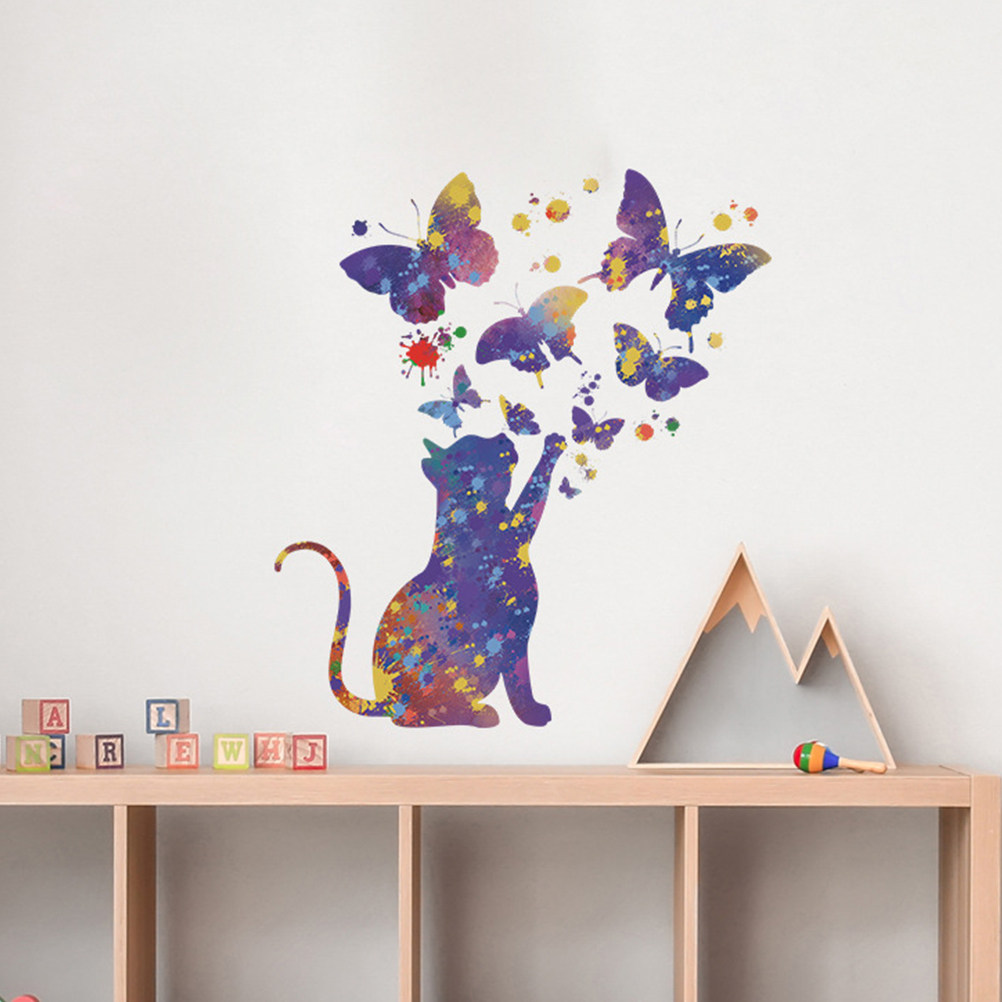 2 Sheets Cat Decal for Wall Bu - Wall Decal Nursery recension och pris