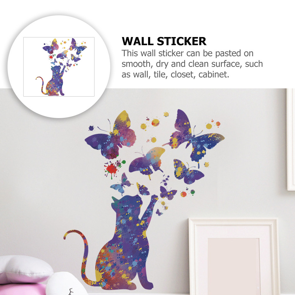 2 Sheets Cat Decal for Wall Bu - Wall Decal Nursery recension och pris