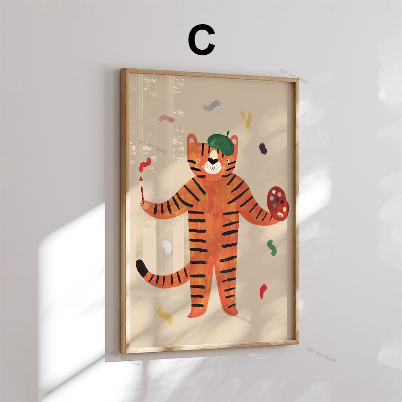 Funny Cartoon Animal Nursery W - Baby Nursery Posters recension och pris