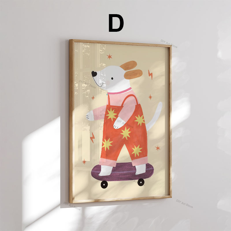 Funny Cartoon Animal Nursery W - Baby Nursery Posters recension och pris