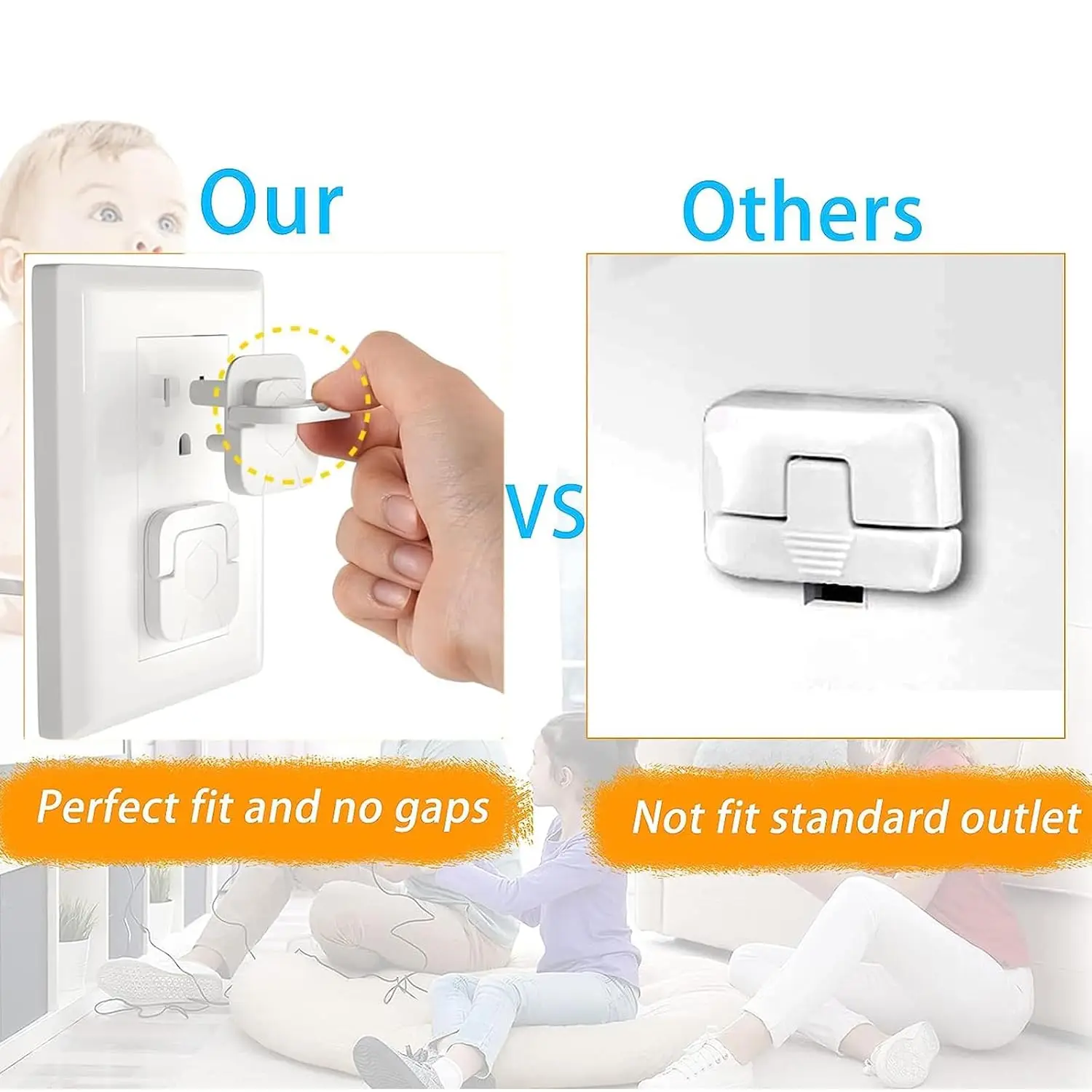 1-20Pc Baby Proof Outlet Cover - Outlet Cover Childproof recension och pris
