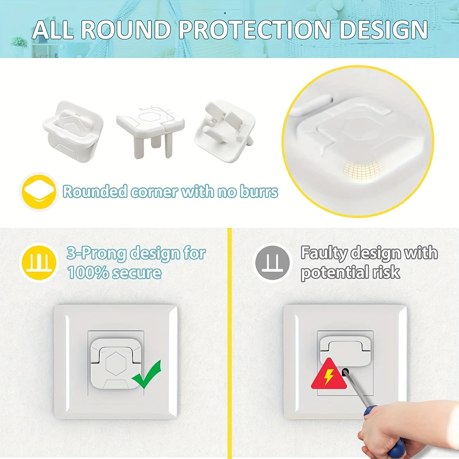 1-20Pc Baby Proof Outlet Cover - Outlet Cover Childproof recension och pris