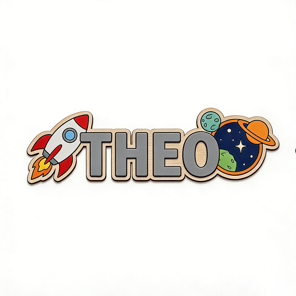 Personalized Space Rocket Name - Baby Nursery Baby recension och pris