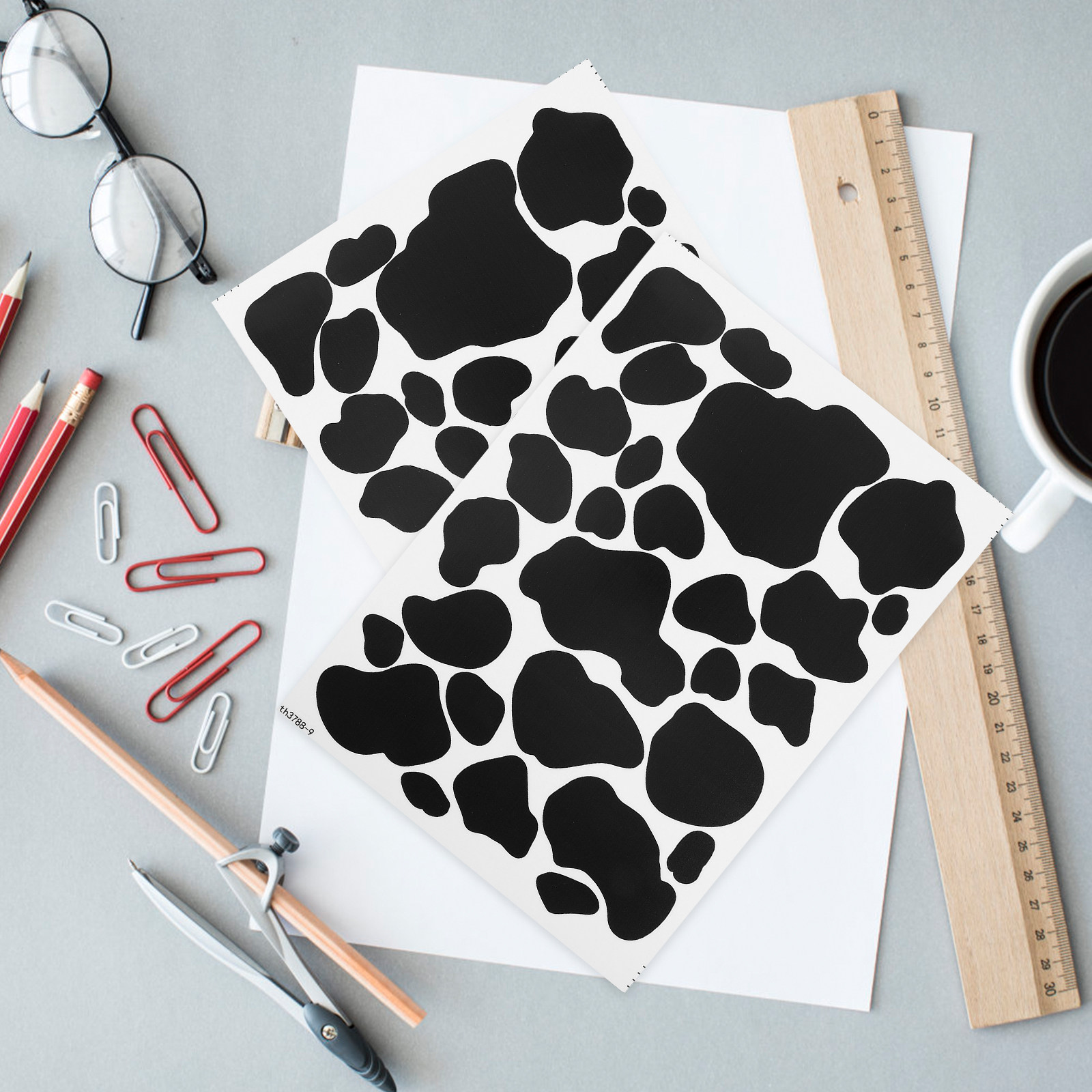 10Sheets Cow Print Stickers Mo - Wall Decal Nursery recension och pris