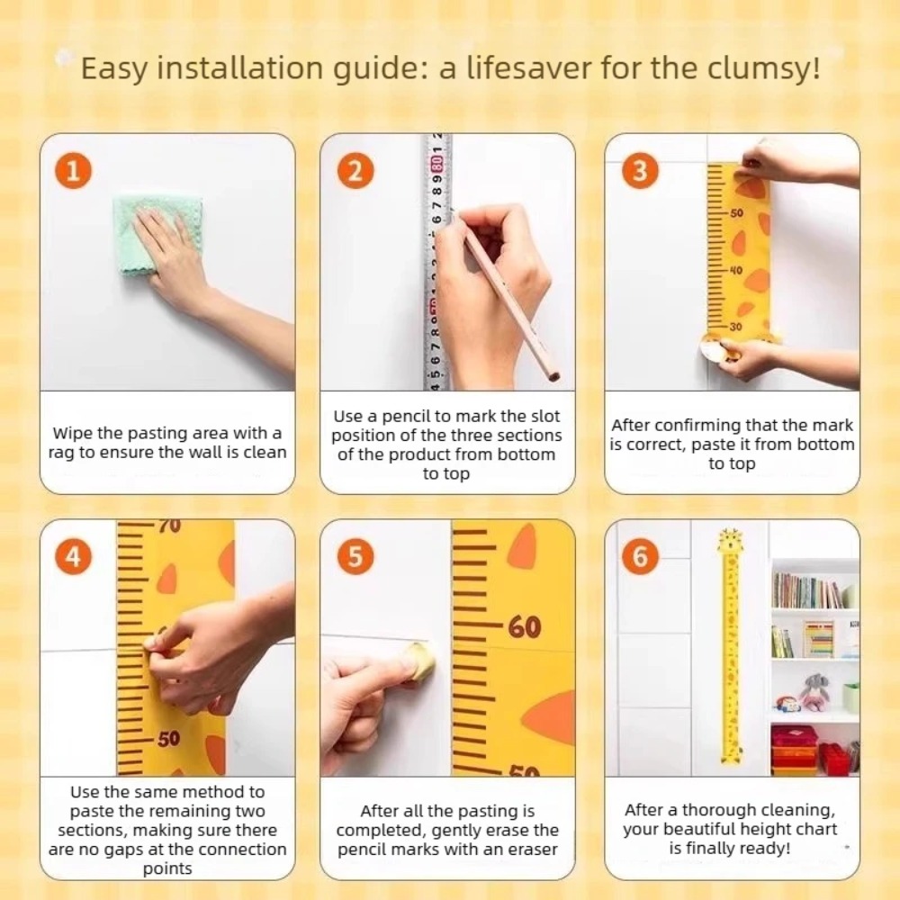 Cute Cartoon Height Sticker Un - Baby Nursery Decals recension och pris