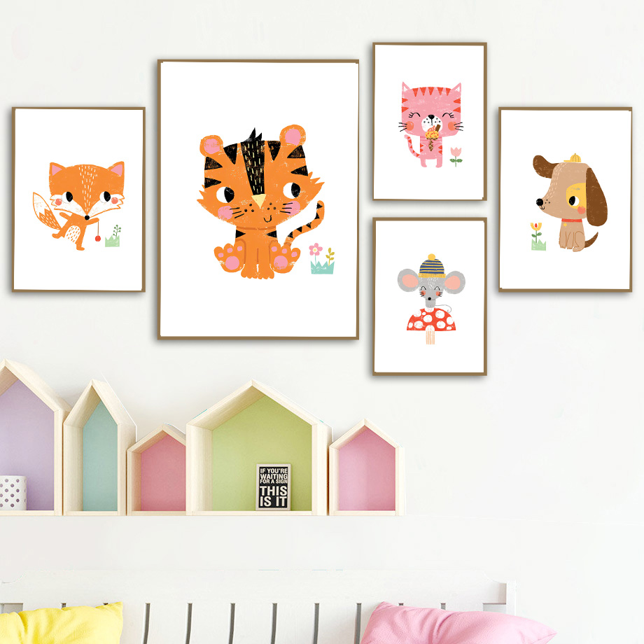 Cartoon Baby Animal Nursery Wa - Baby Zoo Nursery recension och pris