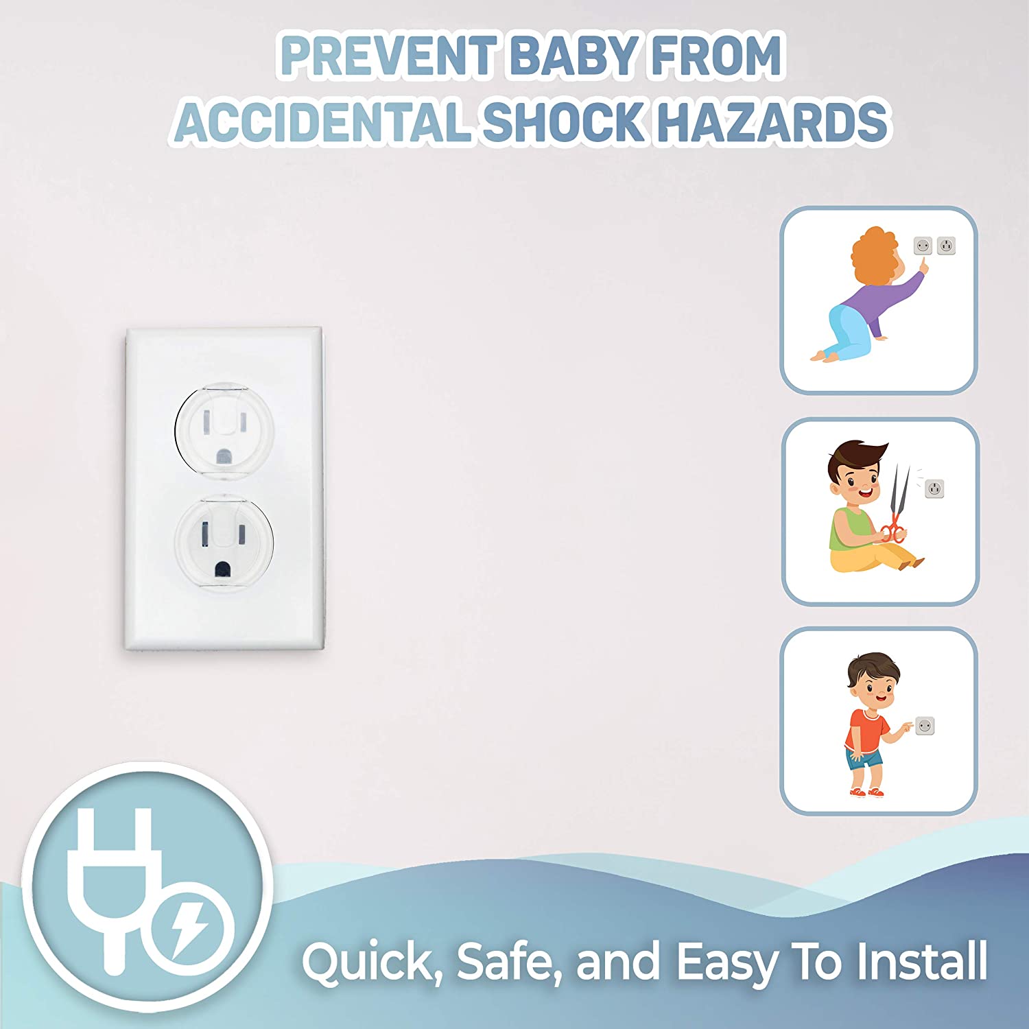 10pcs Outlet Covers, American  - Outlet Cover Childproof recension och pris