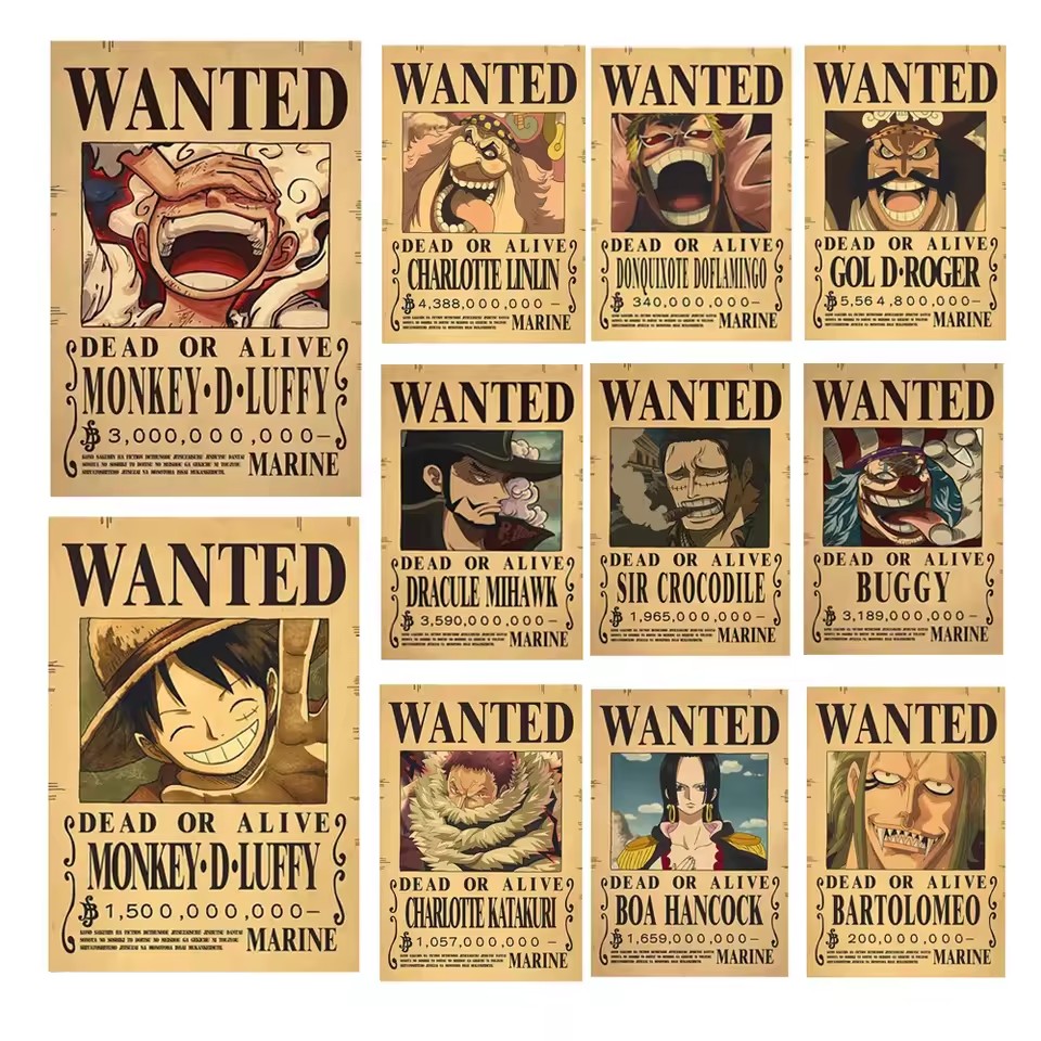 Anime One Piece Bounty Wanted  - Baby Nursery Decals recension och pris