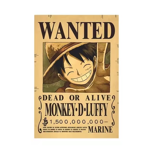 Anime One Piece Bounty Wanted  - Baby Nursery Decals recension och pris