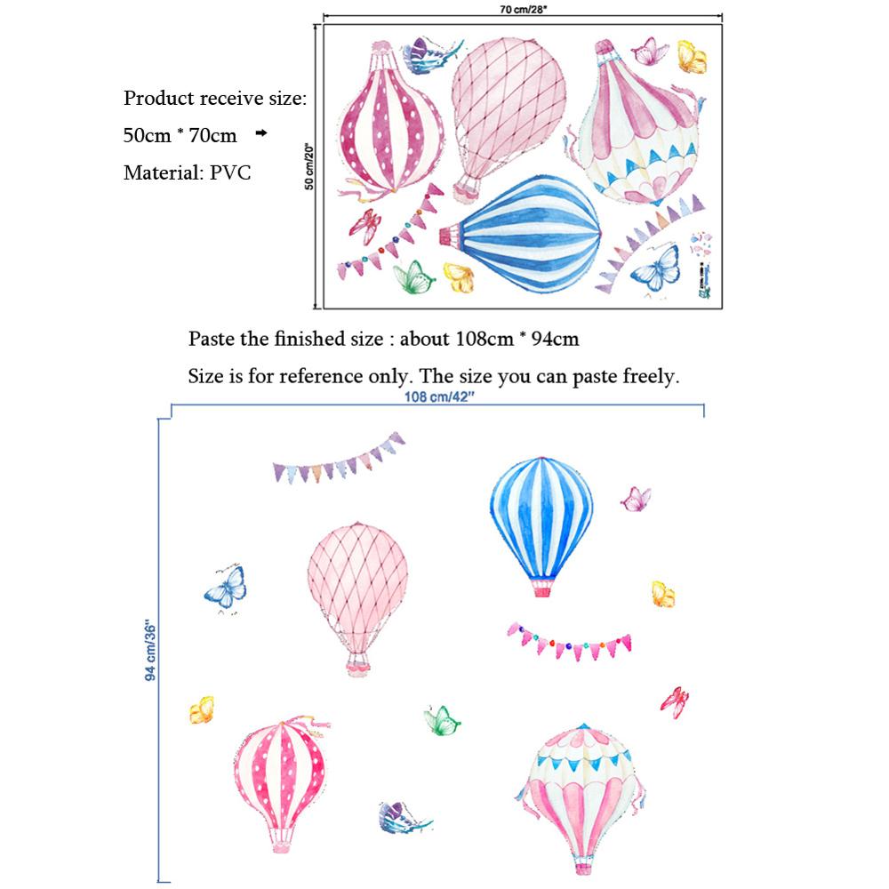 Cartoon Hot Air Balloon Wall S - Baby Nursery Mural Wallpaper recension och pris