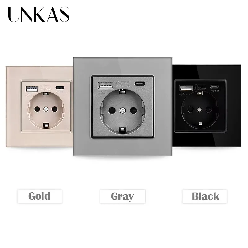 UNKAS Type-C USB Tempered Glas - Outlet Cover Childproof recension och pris