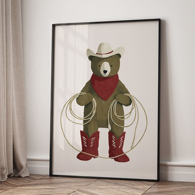 Funny Cartoon Animal Car Ballo - Baby Nursery Posters recension och pris