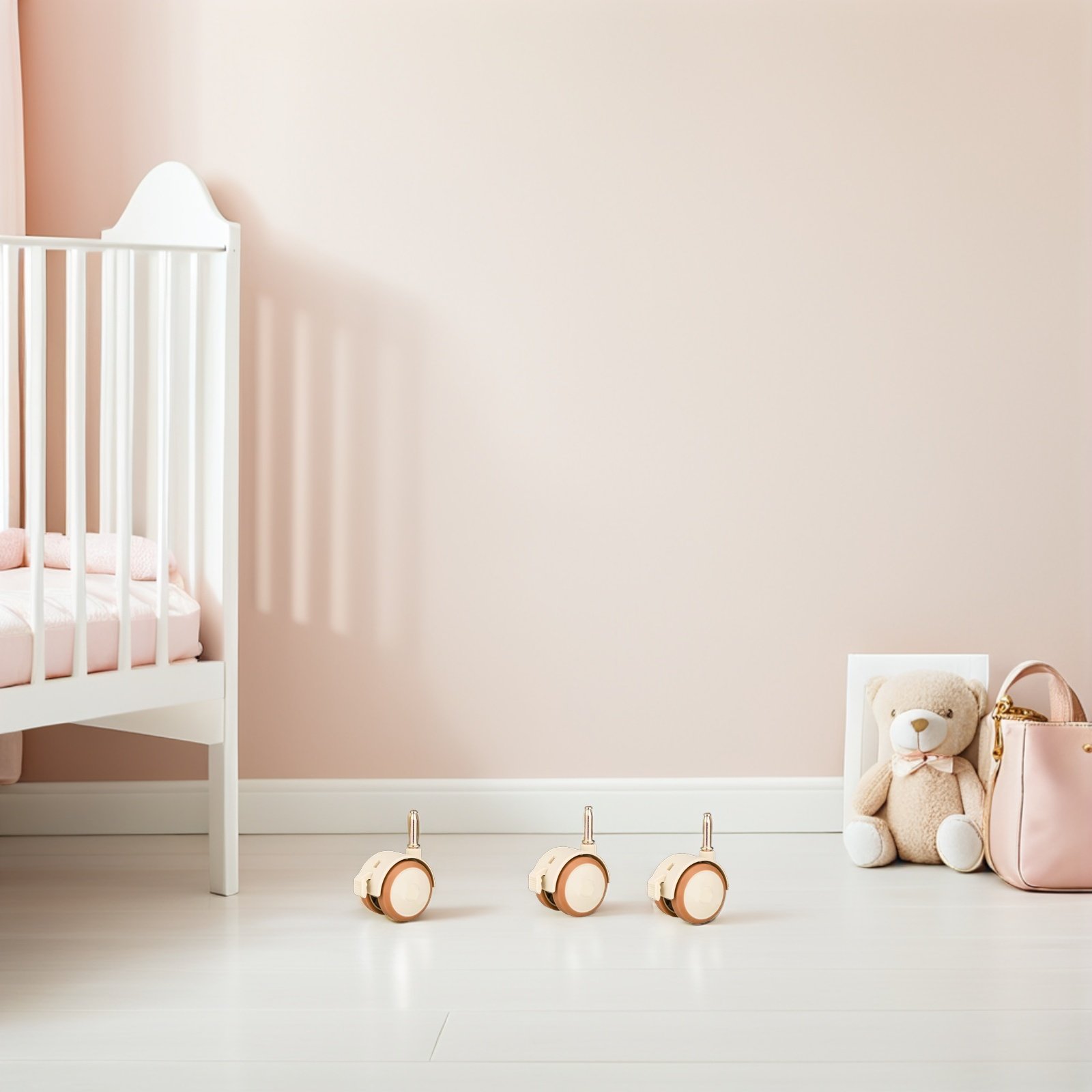 4Pcs Grip Neck Stem Crib Caste - Baby Nursery Cart recension och pris