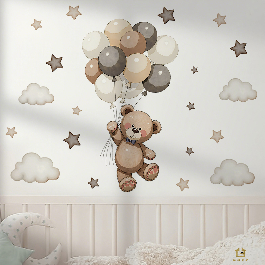 Adorable Teddy Bear Wall Decal - Wall Decal Nursery recension och pris