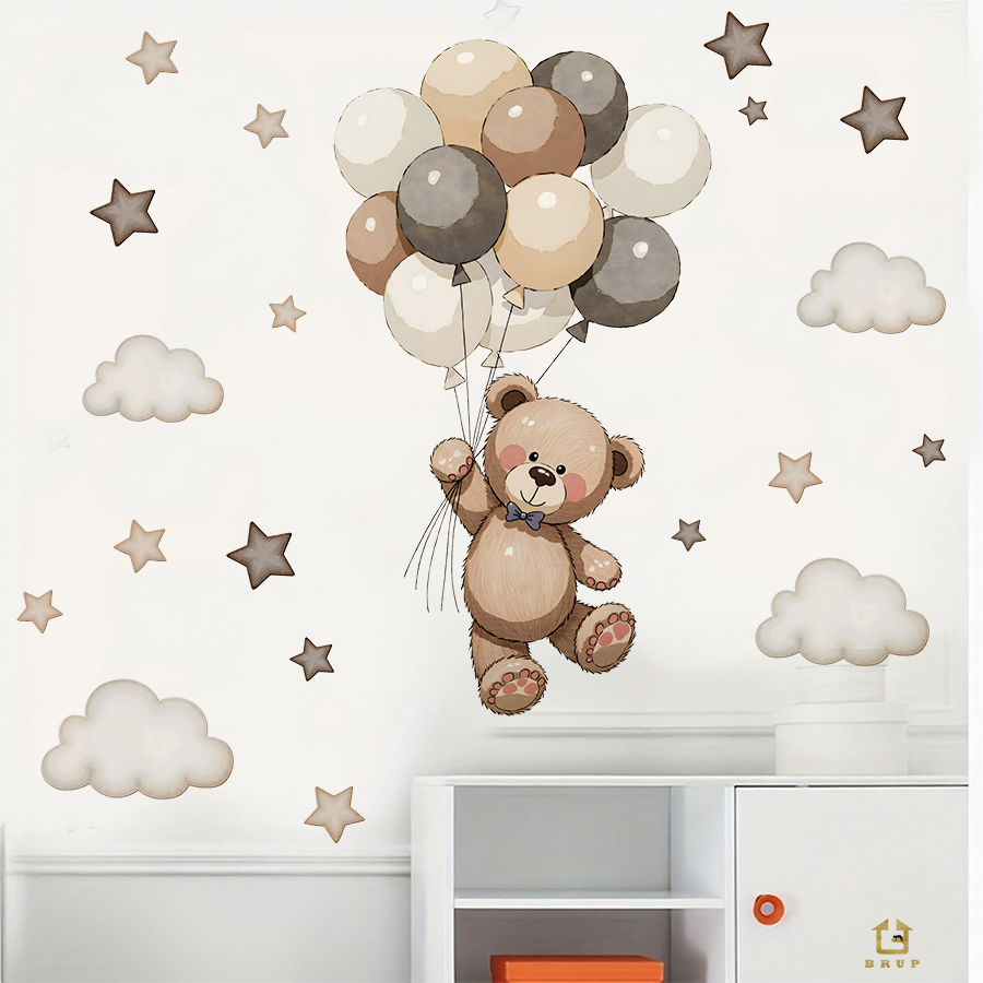 Adorable Teddy Bear Wall Decal - Wall Decal Nursery recension och pris