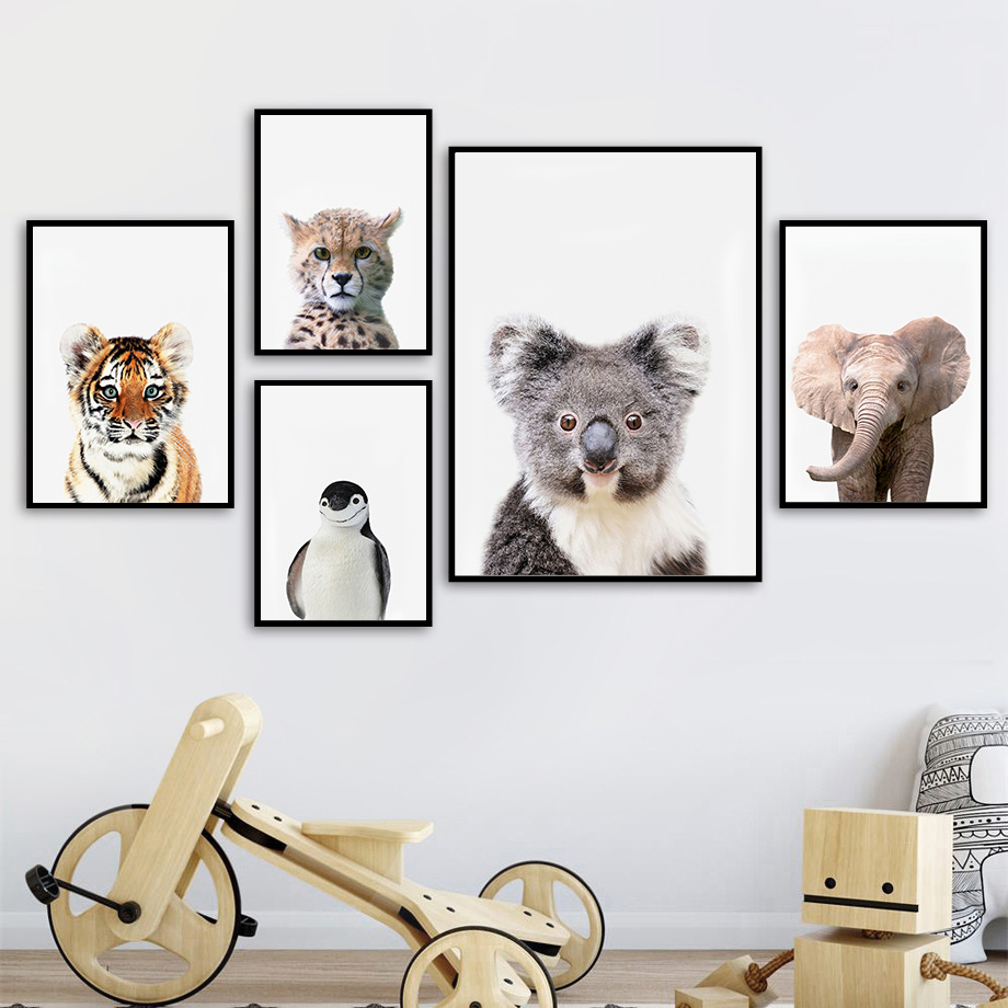 1pc frameless Canvas Painting  - Baby Zoo Nursery recension och pris