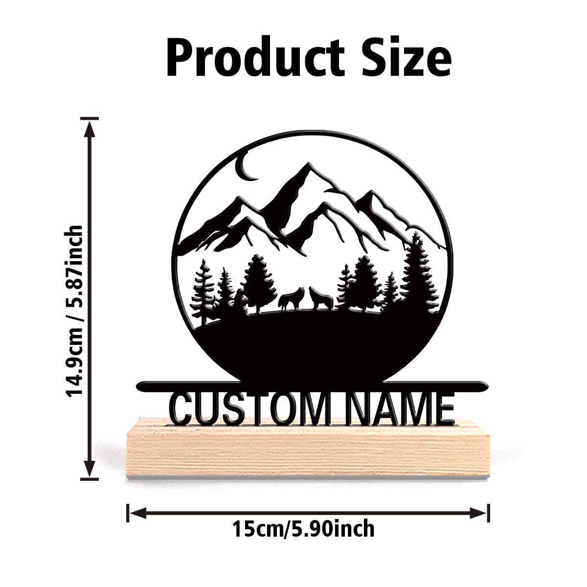 1pc Fun Personalized Custom mo - Baby Nursery Mountain Theme recension och pris
