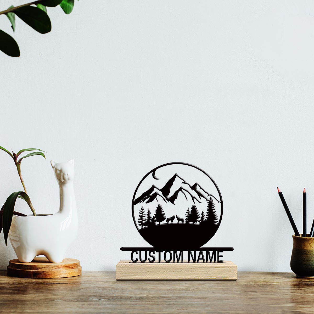 1pc Fun Personalized Custom mo - Baby Nursery Mountain Theme recension och pris