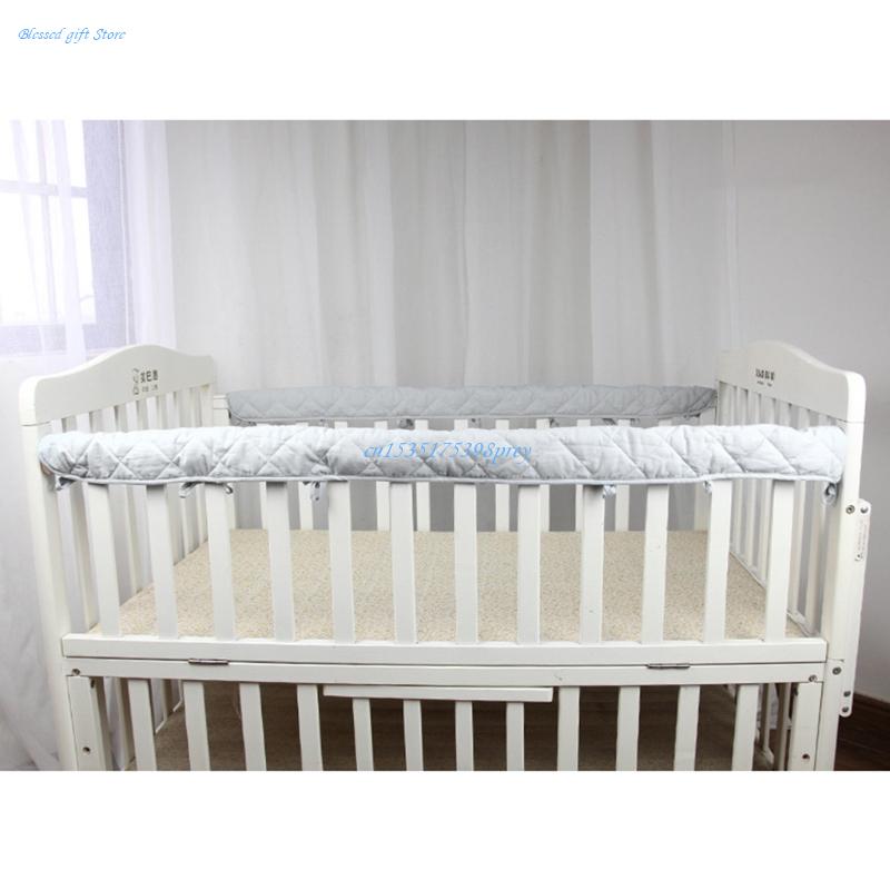 2Pcs Cotton Crib Wrap Safe Tee - Bed Rail Toddler recension och pris