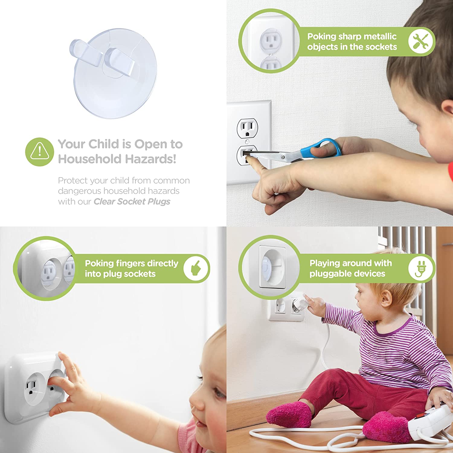 10pcs Outlet Covers, American  - Outlet Cover Childproof recension och pris