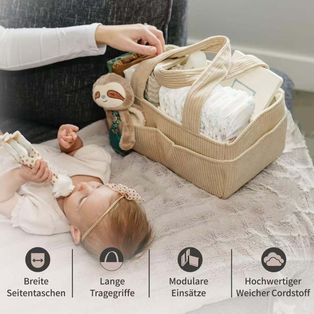 Corduroy Bag Large Capacity Di - Baby Nursery Backpack recension och pris