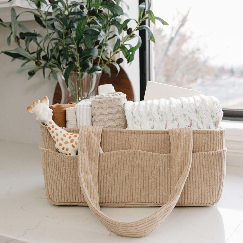Corduroy Bag Large Capacity Di - Baby Nursery Backpack recension och pris
