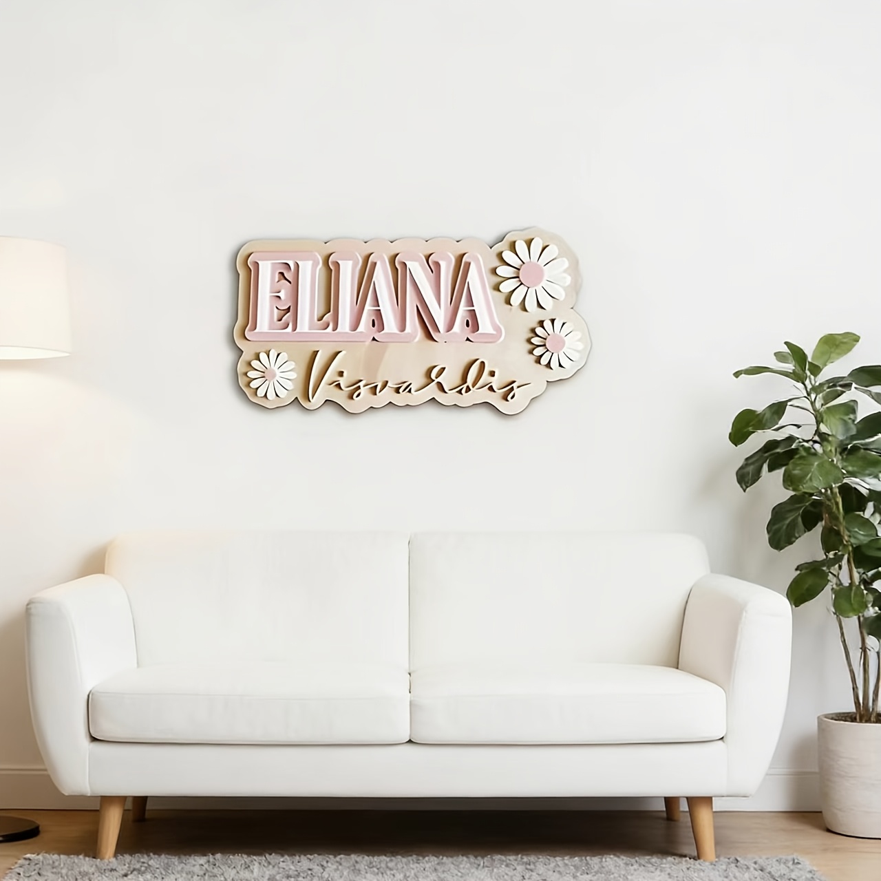 Customizable Daisy Accent Doub - Baby Nursery Accent Wall recension och pris