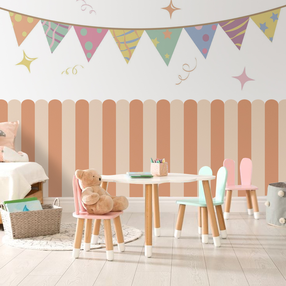 Multicolor Vertical Striped Ar - Baby Nursery Decals recension och pris